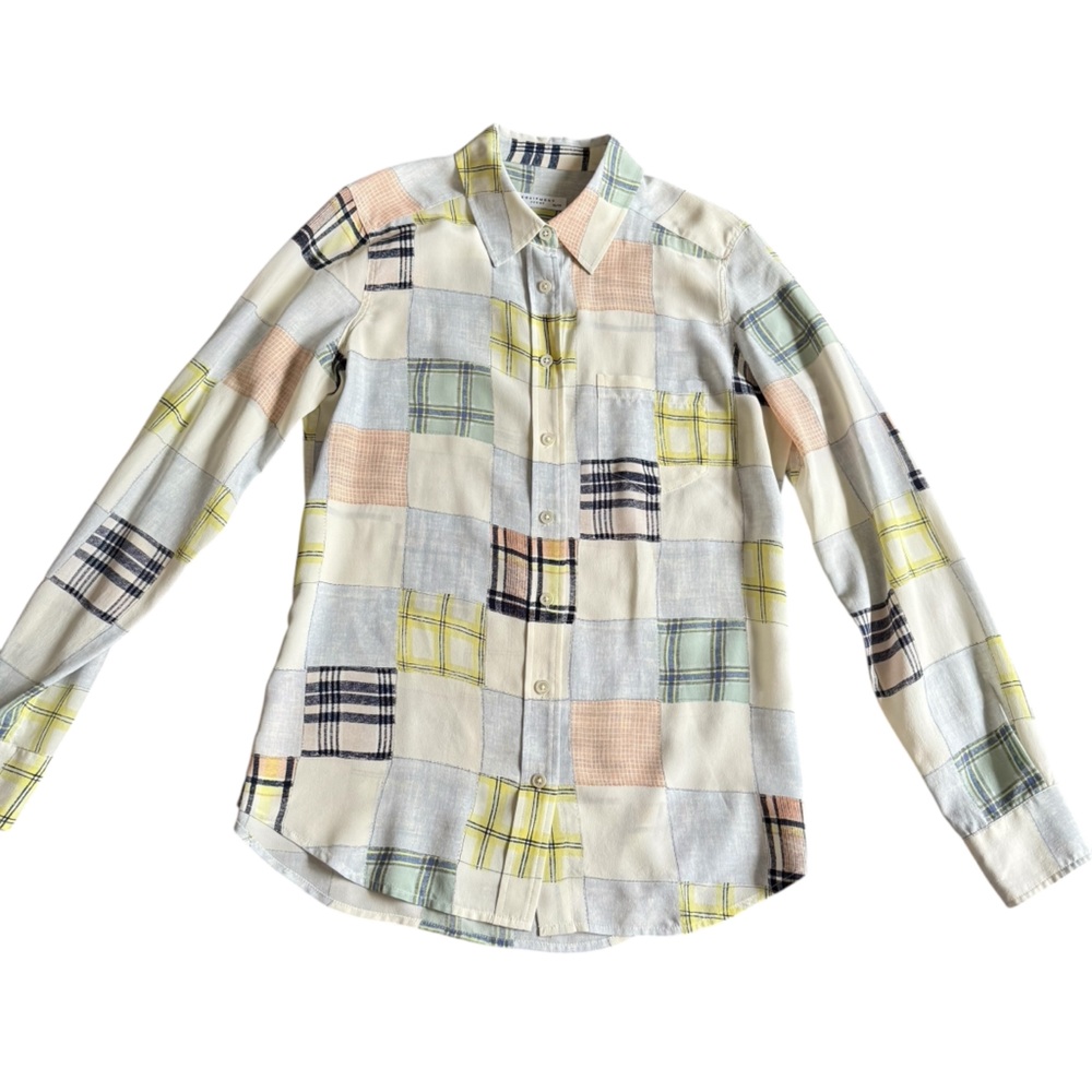 Equipment Silk Patchwork Top - image 2